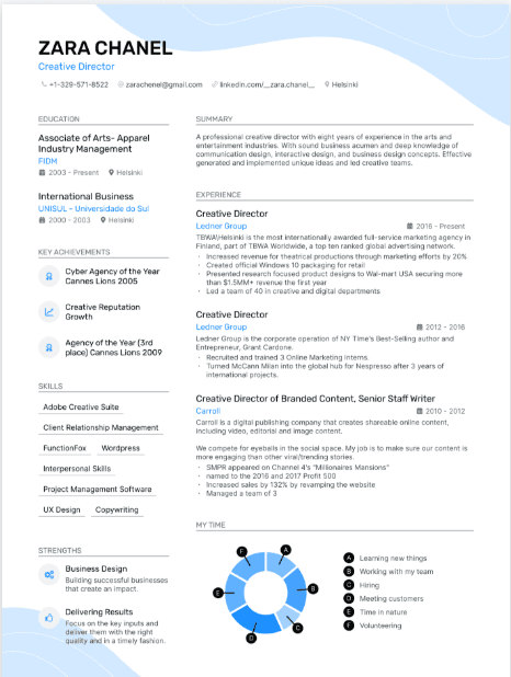 Creative resume template