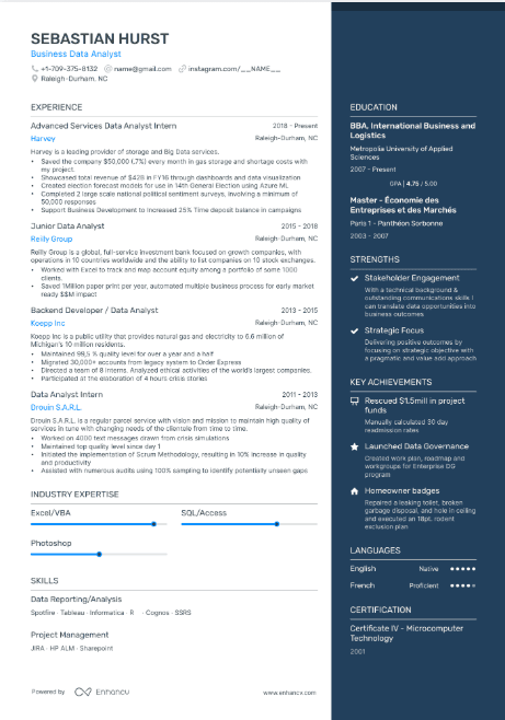 Modern resume template