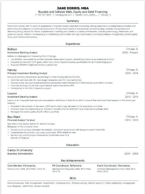 Executive resume template